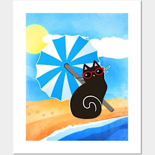 Kitty on vacation Posters and Art